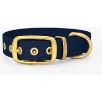 THE DOG IDEA Biothane Halsband Gold Navy XXL von THE DOG IDEA