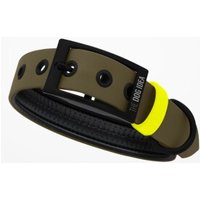 THE DOG IDEA Biothane Halsband Khaki neon gelb XS von THE DOG IDEA