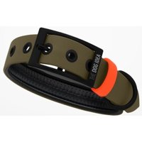 THE DOG IDEA Biothane Halsband Khaki neon orange XL von THE DOG IDEA