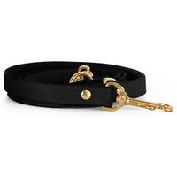 THE DOG IDEA Echtleder Hundeleine Schwarz M-L von THE DOG IDEA