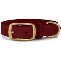 THE DOG IDEA Leder Halsband Dunkelrot XXL von THE DOG IDEA