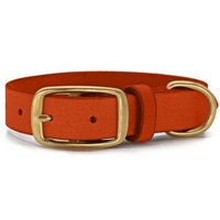 THE DOG IDEA Leder Halsband Orange L von THE DOG IDEA