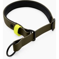 THE DOG IDEA Zugstopp Halsband Khaki neon gelb XXL von THE DOG IDEA