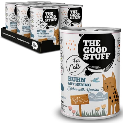 The GOODSTUFF for Cats Huhn mit Hering 400 g | Hochwertiges Katzenfutter mit hohem Fleischanteil | Nassfutter für Katzen mit frischem Hühnerfleisch & Hering | Katzenfutter nass ohne Getreide The GOODSTUFF for Cats Huhn mit Hering 400 g | Hochwertiges Katzenfutter mit hohem Fleischanteil | Nassfutter für Katzen mit frischem Hühnerfleisch & Hering | Katzenfutter nass ohne Getreide von THE GOODSTUFF Petfood