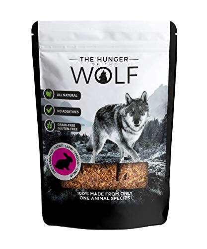 The Hunger of the Wolf Hundesnack für Hunde aller Rassen, 100% Kaninchenfleisch - 0.2 kg von The Hunger of the Wolf