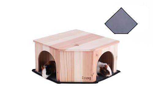 Meerschweinchenversteck Holzhaus – Versteck für Chinchilla, Ratte und Igel mit Urinierunterlage, komplett montiert & zwei Eingängen – Meerschweinchen-Zubehör von The Kozko Hut Meerschweinchenversteck Holzhaus – Versteck für Chinchilla, Ratte und Igel mit Urinierunterlage, komplett montiert & zwei Eingängen – Meerschweinchen-Zubehör von The Kozko Hut von THE KOZKO HUT