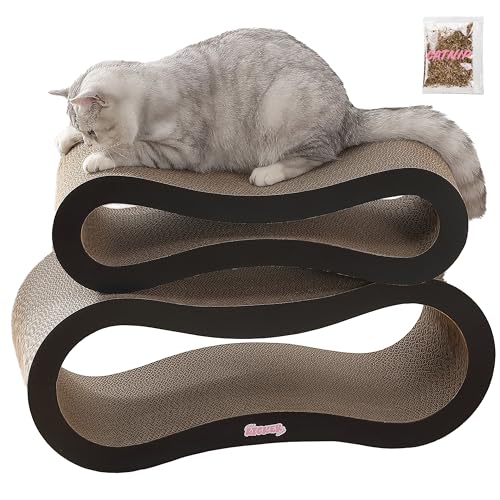 THE LICKER STORE CSR1014A Suvi 66.0 cm Modern Karton Infinity 2-in-1 Lounge Bett Katzenkratzer mit Katzenminze, Tinte THE LICKER STORE CSR1014A Suvi 66.0 cm Modern Karton Infinity 2-in-1 Lounge Bett Katzenkratzer mit Katzenminze, Tinte von THE LICKER STORE