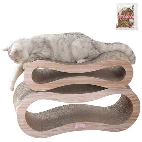 THE LICKER STORE CSR1014C Suvi 66.0 cm Modern Karton Infinity 2-in-1 Lounge Bett Katzenkratzer mit Katzenminze, Eichenholz THE LICKER STORE CSR1014C Suvi 66.0 cm Modern Karton Infinity 2-in-1 Lounge Bett Katzenkratzer mit Katzenminze, Eichenholz von THE LICKER STORE