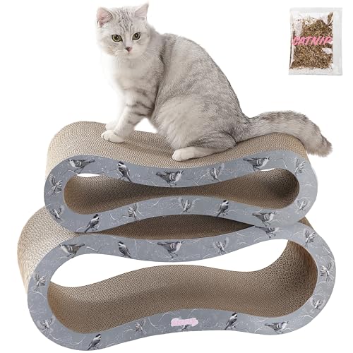 THE LICKER STORE CSR1014E Suvi 66.0 cm Modern Karton Infinity 2-in-1 Lounge Bett Katzenkratzer mit Katzenminze, Winterspatz THE LICKER STORE CSR1014E Suvi 66.0 cm Modern Karton Infinity 2-in-1 Lounge Bett Katzenkratzer mit Katzenminze, Winterspatz von THE LICKER STORE