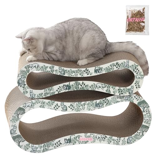 THE LICKER STORE CSR1014F Suvi 66.0 cm Modern Karton Infinity 2-in-1 Lounge Bett Katzenkratzer mit Katzenminze, Garten Katzen THE LICKER STORE CSR1014F Suvi 66.0 cm Modern Karton Infinity 2-in-1 Lounge Bett Katzenkratzer mit Katzenminze, Garten Katzen von THE LICKER STORE