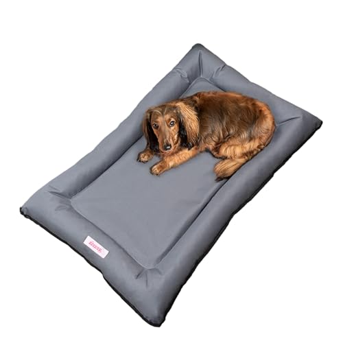 THE LICKER STORE DBD3004C-XL Archie Haustierbett, traditionelles Oxford-Gewebe, wasserdicht, für drinnen und draußen, handwaschbar, Memory-Schaum, Camping, 116,8 x 105,4 cm, Anthrazit THE LICKER STORE DBD3004C-XL Archie Haustierbett, traditionelles Oxford-Gewebe, wasserdicht, für drinnen und draußen, handwaschbar, Memory-Schaum, Camping, 116,8 x 105,4 cm, Anthrazit von THE LICKER STORE