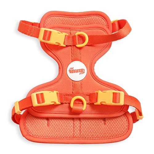 THE LICKER STORE HNS1001A Arlo Haustiergeschirr, verstellbar, weich gepolstert, kein Ziehen, mit 3 Schnallen und 3 Leinenclips, Aperol THE LICKER STORE HNS1001A Arlo Haustiergeschirr, verstellbar, weich gepolstert, kein Ziehen, mit 3 Schnallen und 3 Leinenclips, Aperol von THE LICKER STORE