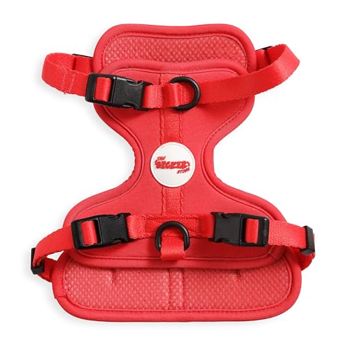 THE LICKER STORE HNS1001M Arlo Haustiergeschirr, verstellbar, weich gepolstert, kein Ziehen, mit 3 Schnallen und 3 Leinenclips, Shirley THE LICKER STORE HNS1001M Arlo Haustiergeschirr, verstellbar, weich gepolstert, kein Ziehen, mit 3 Schnallen und 3 Leinenclips, Shirley von THE LICKER STORE