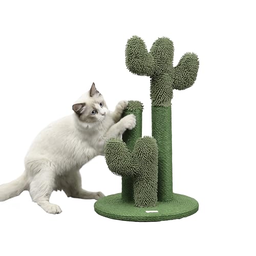 THE LICKER STORE Marfa CTR1008A Kratzbaum für Katzen, 54,6 cm, modern, Jute, dreifach Kaktus, mit flauschigem Spielzeug, Grün THE LICKER STORE Marfa CTR1008A Kratzbaum für Katzen, 54,6 cm, modern, Jute, dreifach Kaktus, mit flauschigem Spielzeug, Grün von THE LICKER STORE