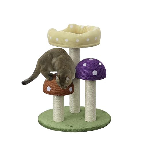 THE LICKER STORE Pixie CTR1001A Kratzbaum, 3-stöckig, Sisal-Pilz, 57,1 cm, mit Kratzstämmen, Sitzstange und baumelndem Glockenspielzeug, Mehrfarbig THE LICKER STORE Pixie CTR1001A Kratzbaum, 3-stöckig, Sisal-Pilz, 57,1 cm, mit Kratzstämmen, Sitzstange und baumelndem Glockenspielzeug, Mehrfarbig von THE LICKER STORE