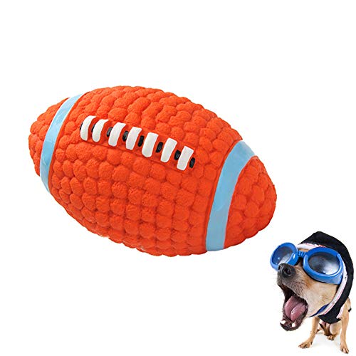 Fußball-Kauspielzeug, quietschend, weicher Latex, schwimmender Ball, Haustier-Hundespielzeug für kleine, mittelgroße und große Hunde, interaktives Spielzeug von THE MIMI'S