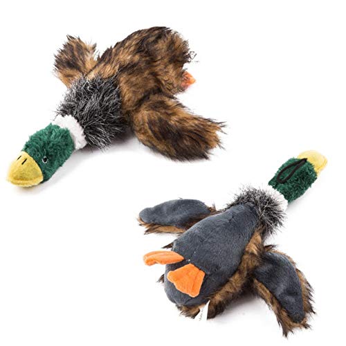 THE MIMI'S Hundespielzeug für aggressive Kauer, Pet Stockente Hundespielzeug, quietschendes Plüsch-Spielzeug für kleine Hunde von THE MIMI'S