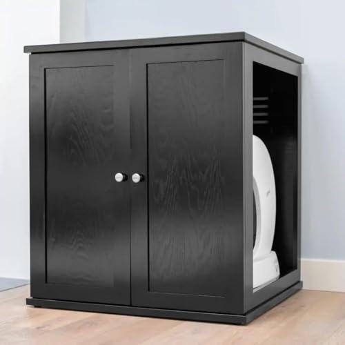 THE REFINED FELINE Raffinierte Selbstreinigende Katzentoilette Schrank Katzentoilette aus Holz für Automatische Katzentoiletten Dunkler Espresso Modern THE REFINED FELINE Raffinierte Selbstreinigende Katzentoilette Schrank Katzentoilette aus Holz für Automatische Katzentoiletten Dunkler Espresso Modern von THE REFINED FELINE