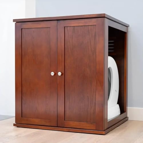 THE REFINED FELINE Raffinierte Selbstreinigende Katzentoilette Schrank Katzentoilette aus Holz für Automatische Katzentoiletten Mahagoni Modern THE REFINED FELINE Raffinierte Selbstreinigende Katzentoilette Schrank Katzentoilette aus Holz für Automatische Katzentoiletten Mahagoni Modern von THE REFINED FELINE