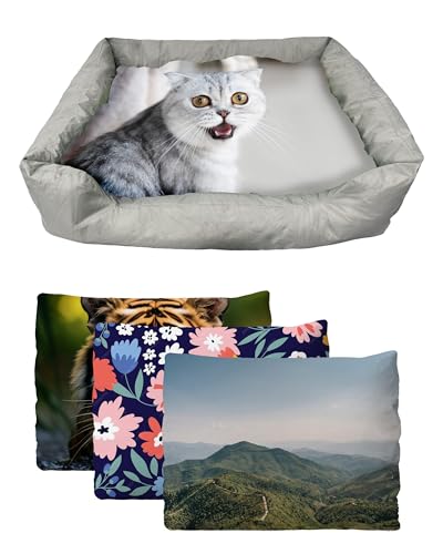 THEDOGTAGCO Personalisierbares mittelgroßes Hundebett mit Kissen – individuelle Memory-Schaum-Hunde-Couch-Bett, Schlafmatte mit wasserdichtem, waschbarem Bezug für Komfort und Weichheit für Ihren THEDOGTAGCO Personalisierbares mittelgroßes Hundebett mit Kissen – individuelle Memory-Schaum-Hunde-Couch-Bett, Schlafmatte mit wasserdichtem, waschbarem Bezug für Komfort und Weichheit für Ihren von THEDOGTAGCO