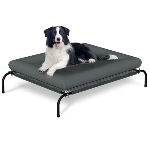 THEYFIRST Erhöhtes kühlendes Hundebett für draußen, waschbar, atmungsaktiv, erhöhtes Hundebett für großes Haustier, rutschfestes Hundesofa mit Metallrahmen für den Innenbereich THEYFIRST Erhöhtes kühlendes Hundebett für draußen, waschbar, atmungsaktiv, erhöhtes Hundebett für großes Haustier, rutschfestes Hundesofa mit Metallrahmen für den Innenbereich von THEYFIRST