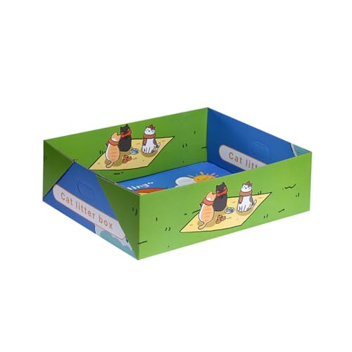 Öko Katzenklo Einweg 10er Set｜Reise & Notfall Klapptablett｜Wasserdicht (L(39 * 48.5) cm) von THGILNUS