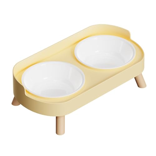 Doppelschale Erhöhte Haustier Esstation Splash Proof Design Ergonomische Höhe Katzen Feeder Gericht Für Gesunde Essgewohnheiten Erhöhte Katzen Hund Doppelschalenfutterhäuschen von THINCAN