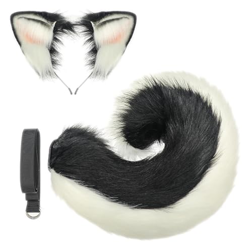 Hunde Kostüm Cosplay Kostüm Kunstpelz Hunde Ohren Stirnband Hund Schwanz Für Weihnachten Halloween Dressing Party Requisiten Hunde Kostüm Cosplay Kostüm Kunstpelz Hunde Ohren Stirnband Hund Schwanz Für Weihnachten Halloween Dressing Party Requisiten von THINCAN