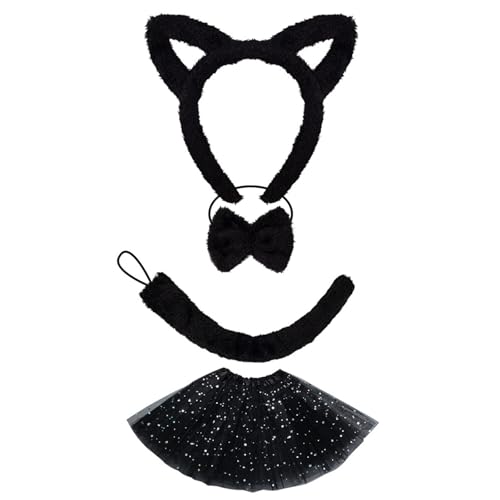 Katzen Cosplay Kostüm Set Plüsch Heckkatzen Ohren Stirnbandkatzen Gesicht Aufkleber Bögen Krawatte Für Geburtstag Halloween Kostüm Kleid Katzen Cosplay Kostüm Set Plüsch Heckkatzen Ohren Stirnbandkatzen Gesicht Aufkleber Bögen Krawatte Für Geburtstag Halloween Kostüm Kleid von THINCAN