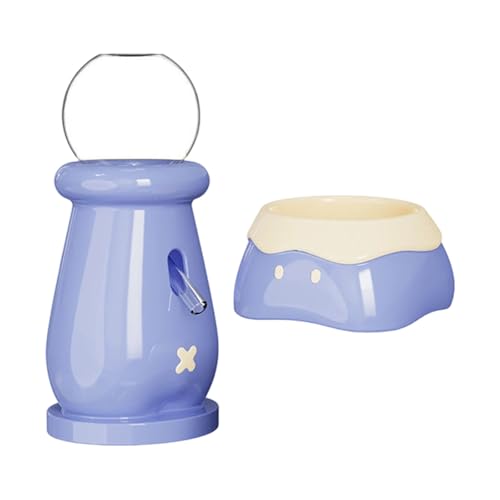 Kleintier Fütterungsschüssel Set Keramikschale Und Vakuumwasserspender Für Hamster Rennmak Cage Fütterungszubehör Tierfuttermittel von THINCAN