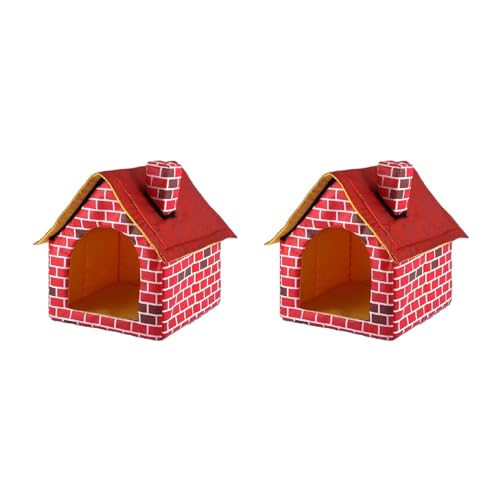 THINCAN Warmer Weicher Hundezwinger Für Den Innenbereich Mit Kamin Großes Für Haustiere Simulation Von Backstein Hundebetten Mit Matte Polyester Nestzelt Für Den Innenbereich Rot Tragbares THINCAN Warmer Weicher Hundezwinger Für Den Innenbereich Mit Kamin Großes Für Haustiere Simulation Von Backstein Hundebetten Mit Matte Polyester Nestzelt Für Den Innenbereich Rot Tragbares von THINCAN