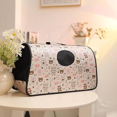 Custom Brand Tragbare Haustiertragetasche, Oxford Sling Carrier, Atmungsaktive Outdoor Carrier G0009 Modell für Kleine Hunde und Katzen, Eine Umhängetasche, Haustier Reisetasche - (Beige) von THISTLE TRADING UK