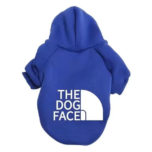 Hunde-Kapuzenpullover für kleine bis mittelgroße Hunde, Hunde-Gesichts-Hoodie für Hunde, Farben zur Auswahl, Rosa und Blau, Größe M von THISTLE TRADING UK