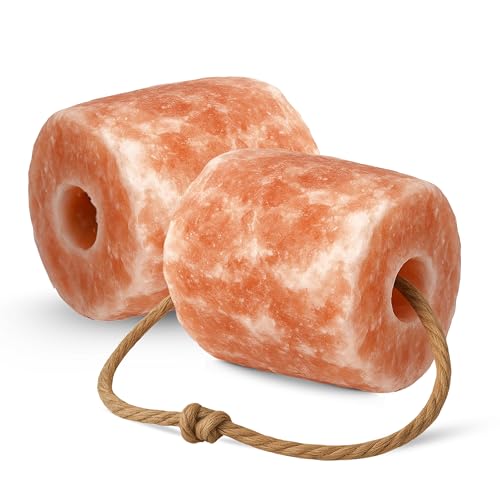 Kristallsteinsalz Leckstein 2er Set mit Kordel - Stein ca. 2,5 kg aus echtem Himalaya Salz - naturbelassener Salzleckstein für Pferde, Ziegen & Wildtiere - Stall & Weide Pferdezubehör Kristallsteinsalz Leckstein 2er Set mit Kordel - Stein ca. 2,5 kg aus echtem Himalaya Salz - naturbelassener Salzleckstein für Pferde, Ziegen & Wildtiere - Stall & Weide Pferdezubehör von THIVOOD