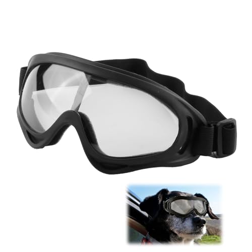 Hundebrille, Hunde Transparent Schutzbrille Für Haustiere UV Schutz Windschutz Staubschutz Ideal Für Hunde Augenpflege Outdoor Aktivitäten Besonders Bequem Und Sicher Hundebrille, Hunde Transparent Schutzbrille Für Haustiere UV Schutz Windschutz Staubschutz Ideal Für Hunde Augenpflege Outdoor Aktivitäten Besonders Bequem Und Sicher von THKO