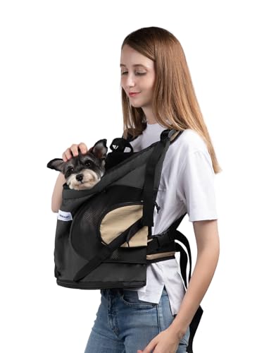 Hundetragerucksack,Hund Tragetasche für Kleine Mittelgroße Hunde und Katzen,Hunderucksack bis 8.5kg,Atmungsaktiv und Bequem Haustier ,Tragbar Reisetasche mit Hiking Travel Outdoors,Dunkelgrau Hundetragerucksack,Hund Tragetasche für Kleine Mittelgroße Hunde und Katzen,Hunderucksack bis 8.5kg,Atmungsaktiv und Bequem Haustier ,Tragbar Reisetasche mit Hiking Travel Outdoors,Dunkelgrau von THKOFPET