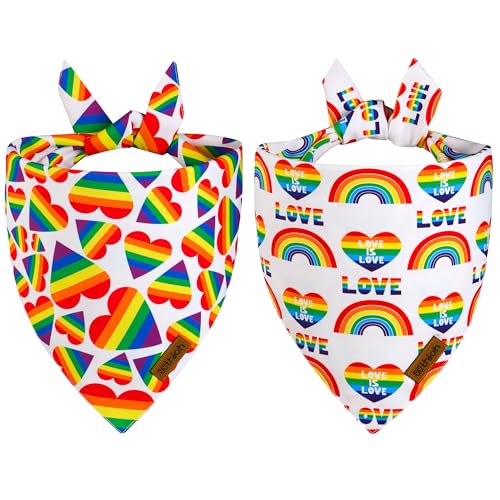 THLOH Pride Hundehalstücher, Love is Love, Größe XL, 2 Stück THLOH Pride Hundehalstücher, Love is Love, Größe XL, 2 Stück von THLOH