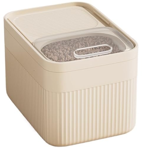 Luftdichter Vorratsbehälter For Hundefutter Mit Messbecher, Luftdichter Vorratsbehälter For Tierfutter Mit Hoher Kapazität Hält Trockenfutter For Leckereien Und Andere Haustiere Frisch(Beige,30 pounds Luftdichter Vorratsbehälter For Hundefutter Mit Messbecher, Luftdichter Vorratsbehälter For Tierfutter Mit Hoher Kapazität Hält Trockenfutter For Leckereien Und Andere Haustiere Frisch(Beige,30 pounds von THUCHENYUC