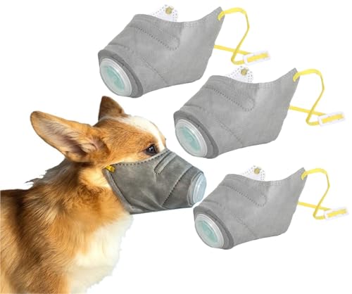 THUCHENYUC 3-teilige Hundemaske, Atemschutzmaske for Hunde Verstellbare Hundegasmaske Hunderauchmaske Wiederverwendbare Hundemaulkörbe Atmungsaktive Hundeluftfiltermaske for Große Und Kleine Hunde(L) THUCHENYUC 3-teilige Hundemaske, Atemschutzmaske for Hunde Verstellbare Hundegasmaske Hunderauchmaske Wiederverwendbare Hundemaulkörbe Atmungsaktive Hundeluftfiltermaske for Große Und Kleine Hunde(L) von THUCHENYUC