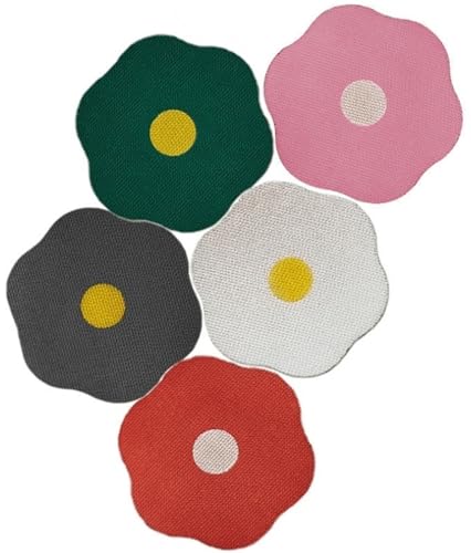 THUCHENYUC Blumen-Kratzpad for Katzen An Der Wand, Katzenkratzbrett Blumen-Kratzpad Selbstklebende Katzenkratzmatte 2-in-1 Pflaster- Und Hänge-Katzenkratzpads for Couch-Teppiche Türen(5pcs) von THUCHENYUC