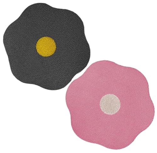 THUCHENYUC Blumen-Kratzpad for Katzen An Der Wand, Katzenkratzbrett Blumen-Kratzpad Selbstklebende Katzenkratzmatte 2-in-1 Pflaster- Und Hänge-Katzenkratzpads for Couch-Teppiche Türen(Black+Pink) von THUCHENYUC