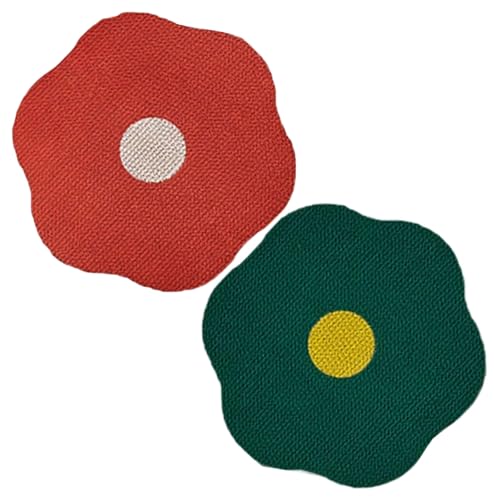 THUCHENYUC Blumen-Kratzpad for Katzen An Der Wand, Katzenkratzbrett Blumen-Kratzpad Selbstklebende Katzenkratzmatte 2-in-1 Pflaster- Und Hänge-Katzenkratzpads for Couch-Teppiche Türen(Red+Green) von THUCHENYUC