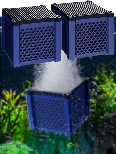 THUCHENYUC Pure Cube Wassertrogfilter, Aktivkohle for Teich Pferdekrippe/Aquarium Aktivkohlefiltermedium Wabenkohlewürfel Hocheffizient, Wiederverwendbar(2pcs) von THUCHENYUC