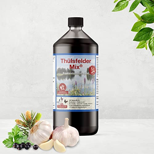 THÜLSFELDER MIX 1000 ml – Ergänzungsfuttermittel für Brief- und Rassetauben sowie Rassegeflügel – wertvolle Inhaltstoffe aus verschiedenen Kräutern – Stabilisierung der Darmflora von THÜLSFELDER MIX