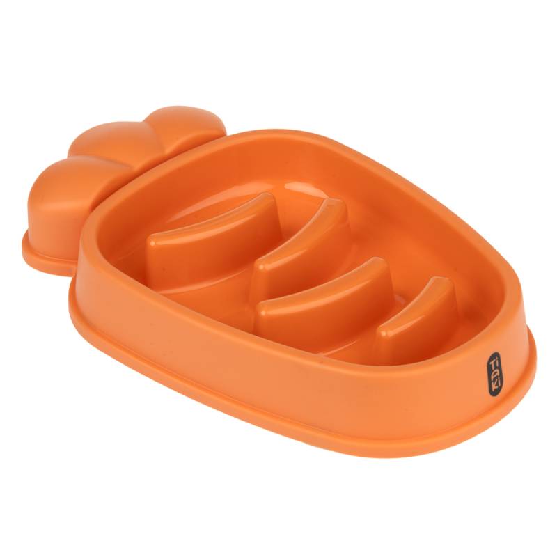 TIAKI Anti-Schling-Napf Karotte - 400 ml, L 31,5 x B 19 x H 45 cm von TIAKI