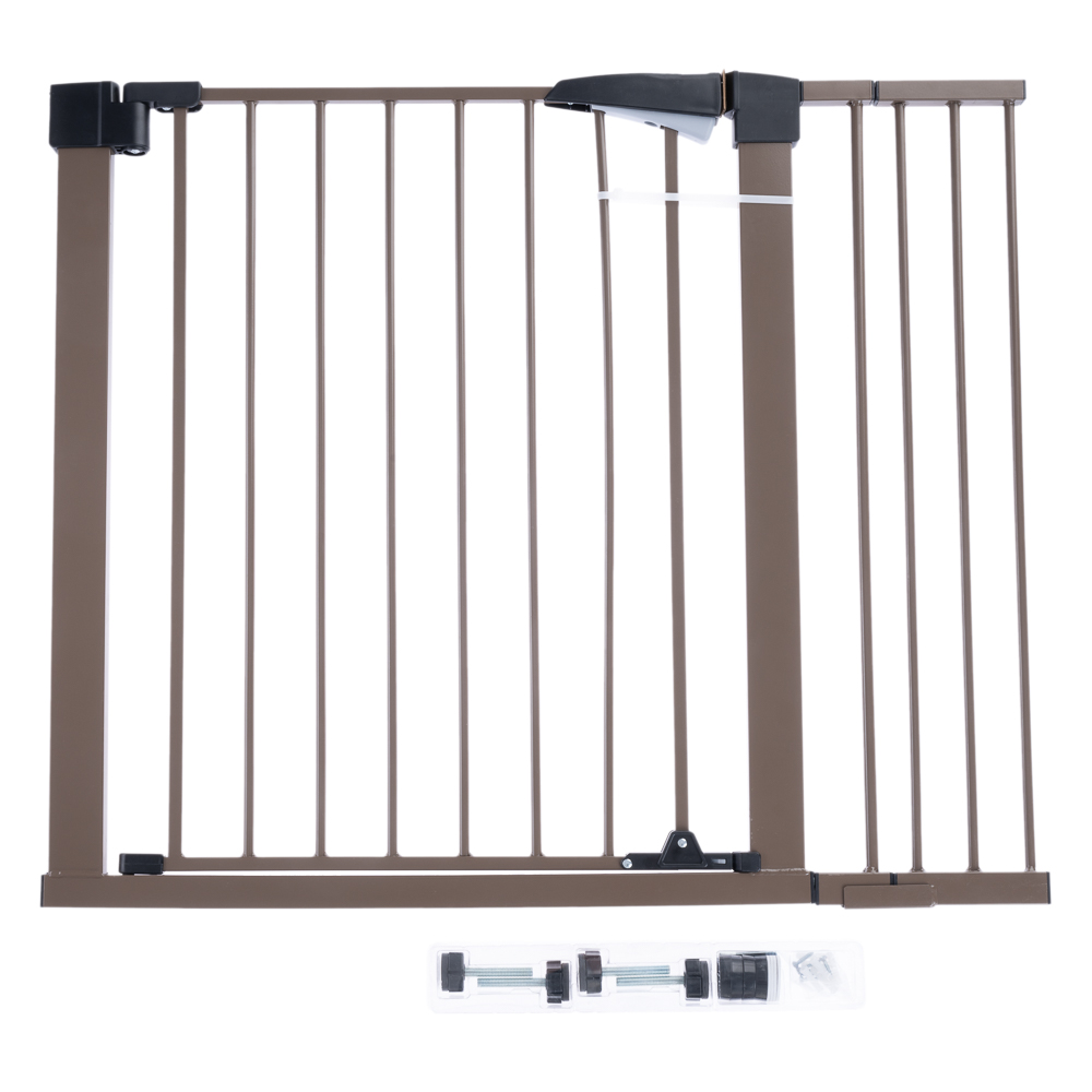 TIAKI Braunes Hundegitter mit Seitenteil - Höhe 78 cm, Breite 77 bis 103 cm TIAKI Braunes Hundegitter mit Seitenteil - Höhe 78 cm, Breite 77 bis 103 cm von TIAKI