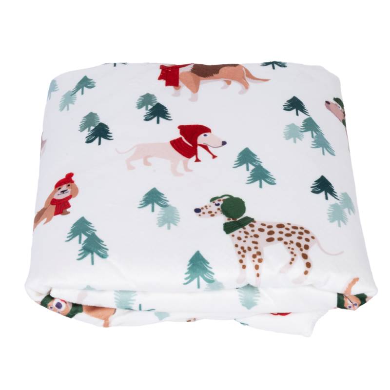 TIAKI Decke Funny Winter Dogs - Hundedecke L 100 x B 70 cm von TIAKI