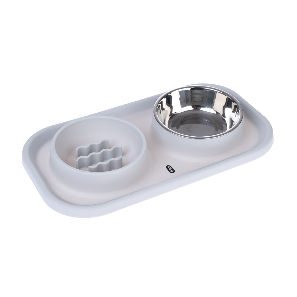 TIAKI Doppelnapf Edelstahl & Slow Feeder mit Matte - 2 x 300 ml TIAKI Doppelnapf Edelstahl & Slow Feeder mit Matte - 2 x 300 ml von TIAKI