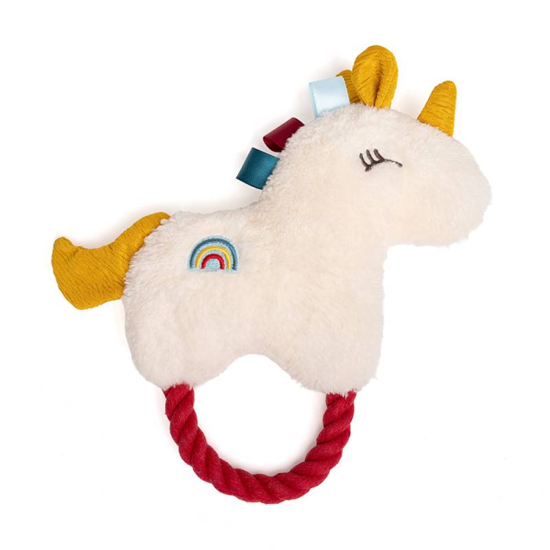TIAKI Einhorn-Plüschtier mit Tau -  L 21 x B 20 x H 5 cm von TIAKI