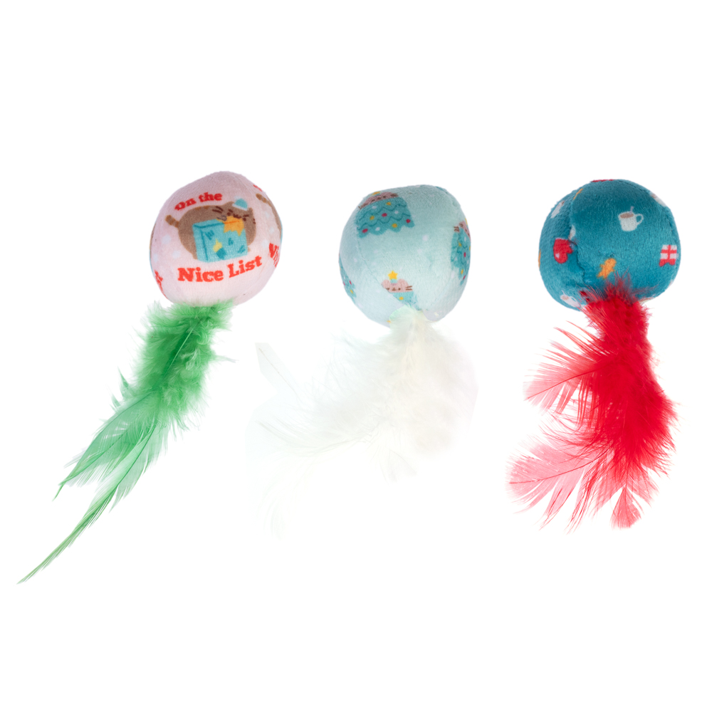 TIAKI Festliche Federbälle für Katzen - 3er Pack von TIAKI